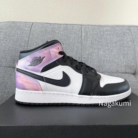 🌸 Nike Air Jordan 1 Mid white black aurora shoes - Picture 4 of 4
